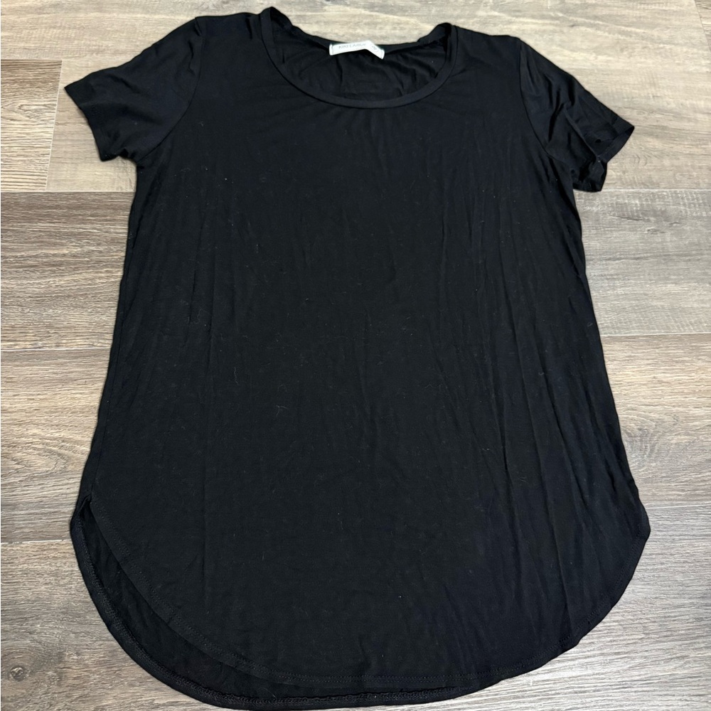 Elegant Black Short Sleeve Women's Tee